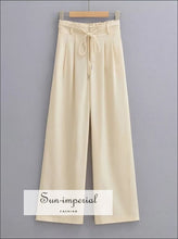 High-Waist Wide-Leg Drawstring Tailored Pants - Sun Imperial product photo 7
