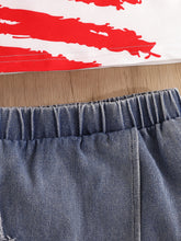 Kids' American Flag Tank and Star Denim Skirt Set - Sun Imperial product photo 3