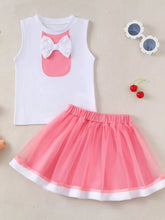 Kids' Bow Tank Top and Pleated Skirt Set - Sun Imperial product photo 1