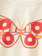 Kids' Butterfly Graphic Crew-Neck Sweatshirt - Sun Imperial product photo 3