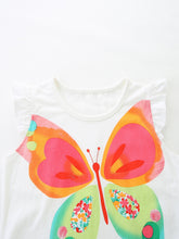 Kids' Butterfly Ruffle-Sleeve Top and Animal-Print Shorts Set - Sun Imperial product photo 3