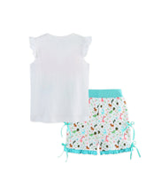 Kids' Butterfly Ruffle-Sleeve Top and Animal-Print Shorts Set - Sun Imperial product photo 6