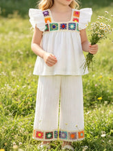 Kids' Crochet-Trimmed Top and Pants Set - Sun Imperial product photo 1