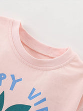Kids' Happy Vibes Graphic Tee and Denim Shorts Set - Sun Imperial product photo 2