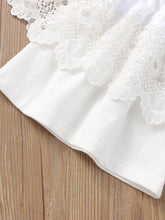 Kids' Off-Shoulder Lace Top and Denim Skirt Set - Sun Imperial product photo 11