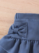 Kids' Off-Shoulder Top and Ruffled Denim Skirt Set - Sun Imperial product photo 5