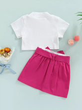 Kids' Ribbed Knit Top and Bow-Detail Skirt Set - Sun Imperial product photo 4