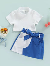 Kids' Ribbed Knit Top and Bow-Detail Skirt Set - Sun Imperial product photo 6