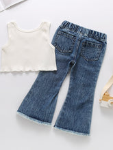 Kids' Ribbed Tank Top and Flare Jeans Set - Sun Imperial product photo 8