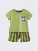 Kids' Stamp Graphic Tee and Striped Shorts Set - Sun Imperial product photo 4