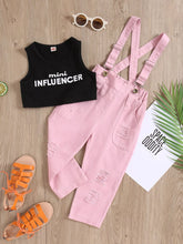 Kids' Tank Top and Ripped Overalls Set - Sun Imperial product photo 1