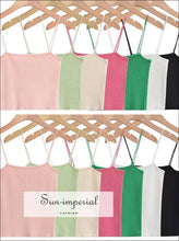 Knit Skinny-Strap Cami Top — Short or Long - Sun Imperial product photo 3