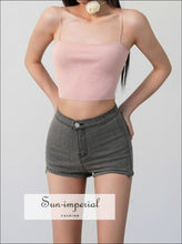 Knit Skinny-Strap Cami Top — Short or Long - Sun Imperial product photo 6
