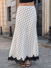 Lace Hem Polka Dot High-Waisted Maxi Skirt - Sun Imperial product photo 1