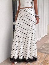 Lace Hem Polka Dot High-Waisted Maxi Skirt - Sun Imperial product photo 4