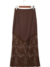 Lace Patchwork Hem Long Casual Shift Skirt - Sun Imperial product photo 10