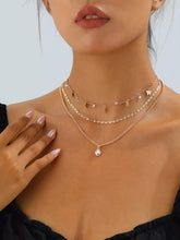 Layered Butterfly and Zircon Charm Necklace - Sun Imperial product photo 2