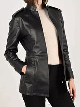 Leather Long Sleeve Moto Jacket - Sun Imperial product photo 2