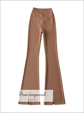 Low V-Waist Stretch Fleece Flare Pants - Sun Imperial product photo 10