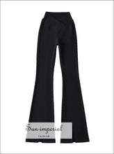 Low V-Waist Stretch Fleece Flare Pants - Sun Imperial product photo 7