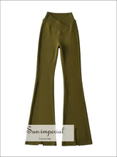 Low V-Waist Stretch Fleece Flare Pants - Sun Imperial product photo 9