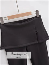 Low-Waist Flare Legging Pants with Zipper Detail - Sun Imperial product photo 2