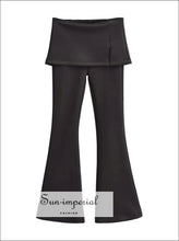 Low-Waist Flare Legging Pants with Zipper Detail - Sun Imperial product photo 3
