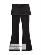 Low-Waist Flare Legging Pants with Zipper Detail - Sun Imperial product photo 4
