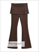 Low-Waist Flare Legging Pants with Zipper Detail - Sun Imperial product photo 5