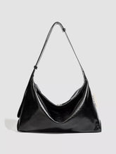 Minimalist Glossy Leather Slouchy Shoulder Bag - Sun Imperial product photo 1