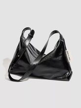 Minimalist Glossy Leather Slouchy Shoulder Bag - Sun Imperial product photo 4