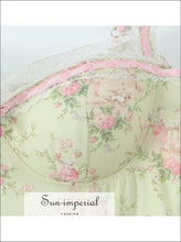Mint Floral Mermaid Midi Dress with Bow - Sun Imperial product photo 3