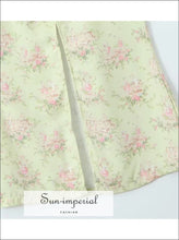 Mint Floral Mermaid Midi Dress with Bow - Sun Imperial product photo 5