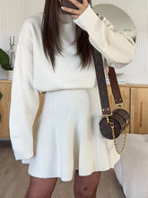 Mock Neck Knit Top and Flared Skirt Set - Sun Imperial product photo 1