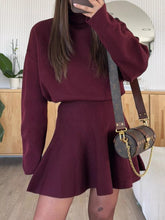 Mock Neck Knit Top and Flared Skirt Set - Sun Imperial product photo 8