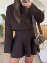 Mock Neck Knit Top and Flared Skirt Set - Sun Imperial product photo 9