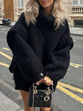 Oversized Chunky Knit Turtleneck Sweater - Sun Imperial product photo 4