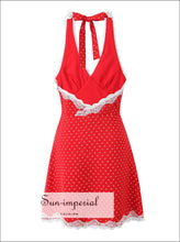 Polka-Dot Backless Halter Mini Dress - Sun Imperial product photo 3