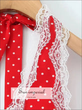 Polka-Dot Backless Halter Mini Dress - Sun Imperial product photo 4