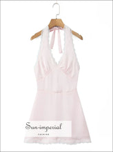 Polka-Dot Backless Halter Mini Dress - Sun Imperial product photo 6