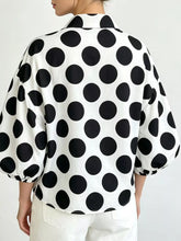 Polka-Dot Puff-Sleeve Button-Up Shirt - Sun Imperial product photo 5