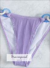 Purple Ring-Detail High-Waist Bikini Set - Sun Imperial product photo 4