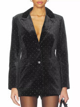Rhinestone Embellished Single-Breasted Blazer - Sun Imperial product photo 1