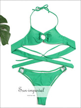 Ring-Detail Wire-Free Bikini Set - Sun Imperial product photo 1