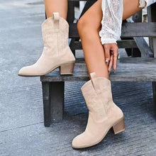 Round Toe Block Heels Boots - Sun Imperial product photo 4