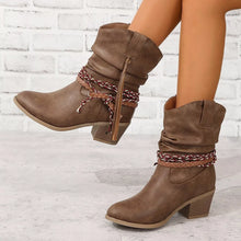 Round Toe Block Heels Boots - Sun Imperial product photo 2