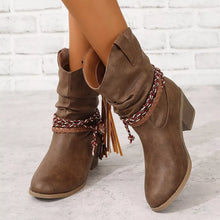 Round Toe Block Heels Boots - Sun Imperial product photo 5