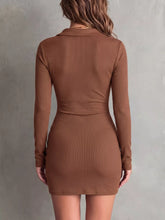 Ruched Button-Down Bodycon Mini Dress - Sun Imperial product photo 13