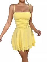 Ruched Spaghetti Strap Layered Mini Dress - Sun Imperial product photo 10