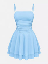 Ruched Spaghetti Strap Layered Mini Dress - Sun Imperial product photo 34